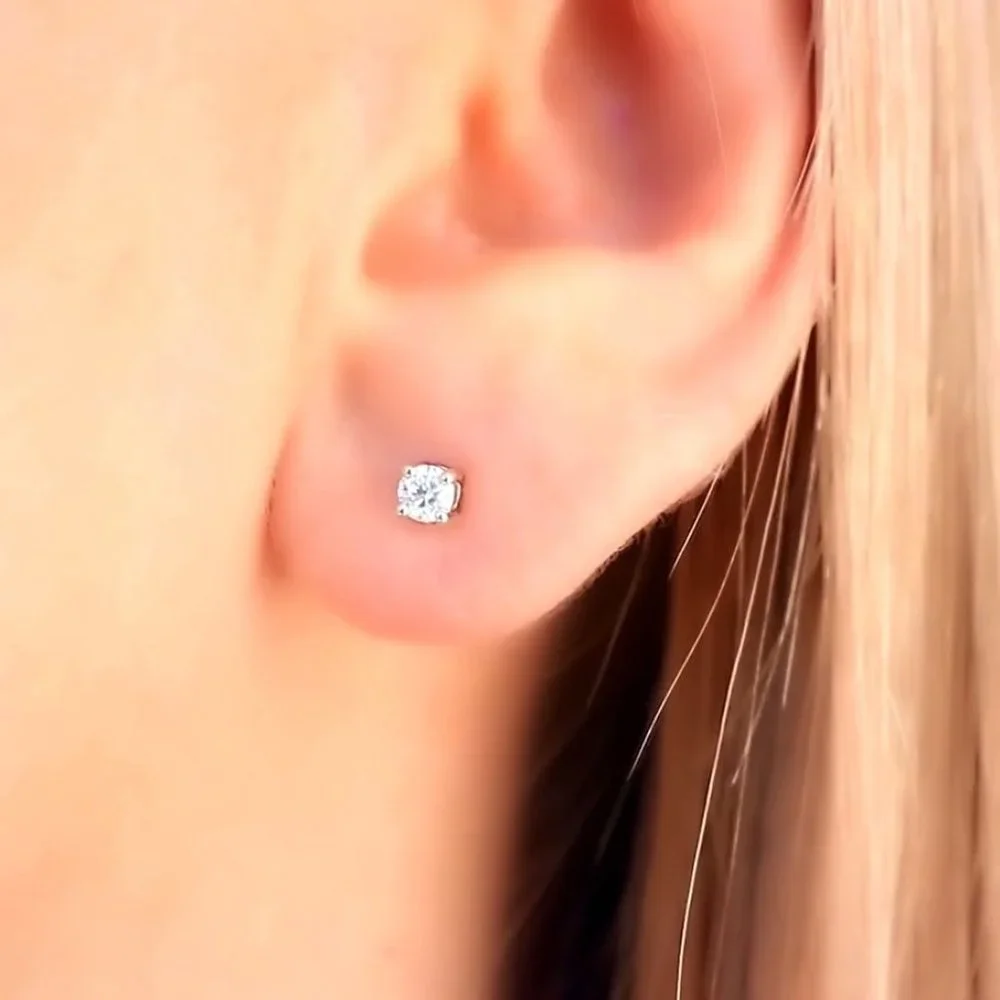 0.30ct. t.w. Diamond Brilliant Cut Stud Earrings - Picture 6 of 15